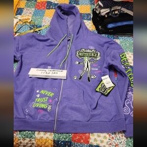 Beetlejuice Purple Graphic Hoodie